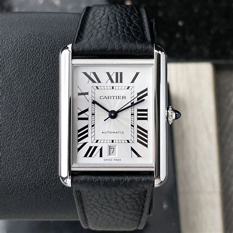 cartier tank silver watch|authentic cartier tank watch.